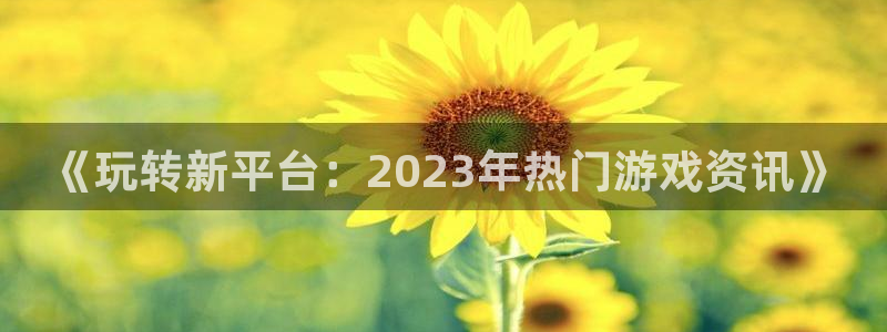 极悦娱乐平台登陆：《玩转新平台：2023年热门游戏资讯》
