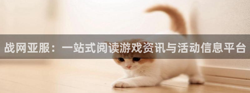 极悦娱乐平台官网登录：战网亚服：一站式阅读游戏资讯与活动信息