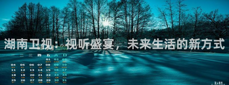 178tyzb 直播体育：湖南卫视：视听盛宴，未来生活的新方式